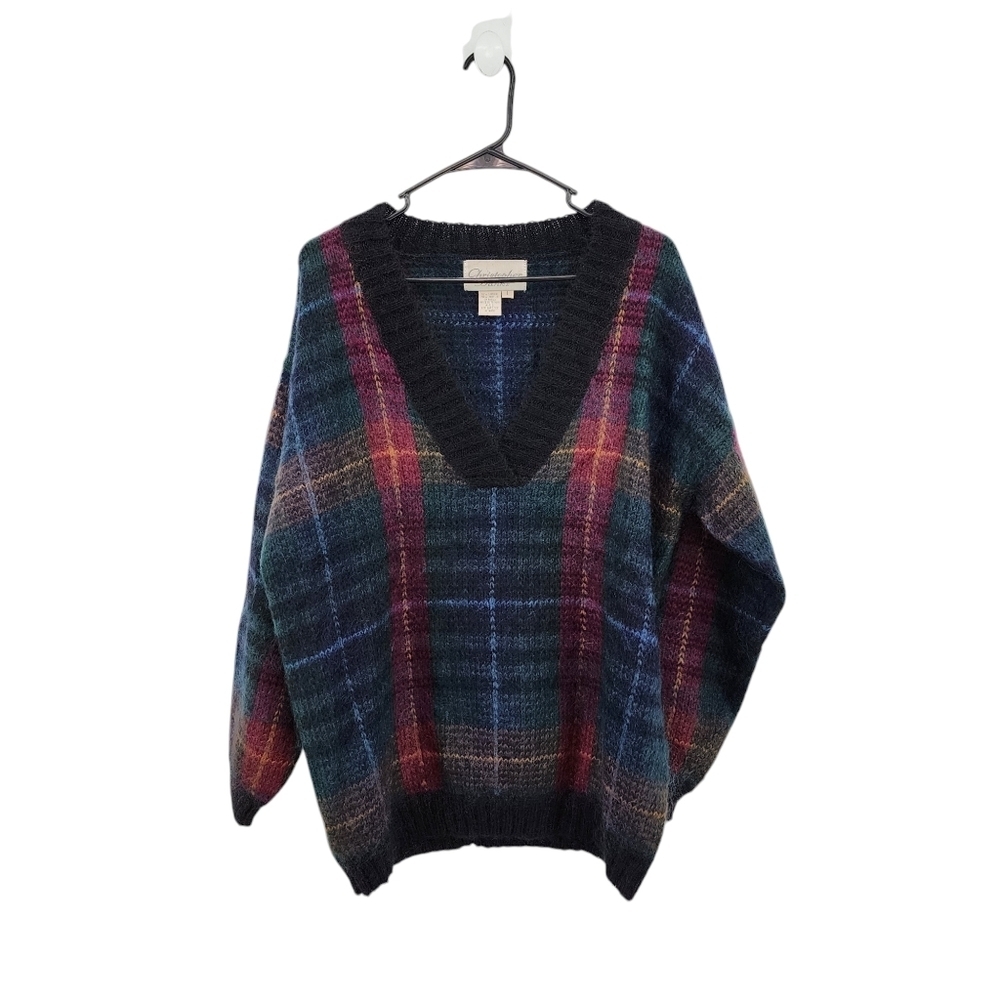 Christopher & Banks Vintage Women's Vintage Mohair Blend V-Neck Sweater - L